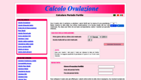 What Calcoloovulazione.com website looked like in 2020 (3 years ago)