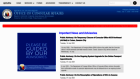 What Consular.dfa.gov.ph website looked like in 2020 (3 years ago)