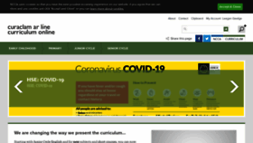 What Curriculumonline.ie website looked like in 2020 (3 years ago)