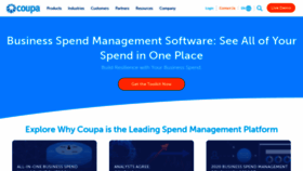 What Coupa.com website looked like in 2020 (3 years ago)