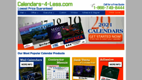 What Calendars-4-less.com website looked like in 2020 (3 years ago)