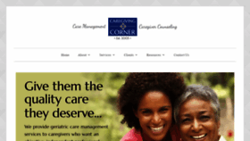 What Caregivingcorner.com website looked like in 2020 (3 years ago)