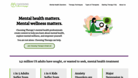 What Choosingtherapy.com website looked like in 2020 (3 years ago)
