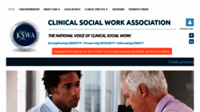 What Clinicalsocialworkassociation.org website looked like in 2020 (3 years ago)