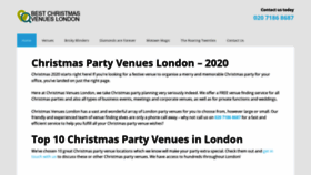 What Christmasvenueslondon.co.uk website looked like in 2020 (3 years ago)