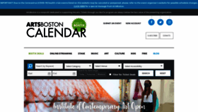 What Calendar.artsboston.org website looked like in 2020 (3 years ago)