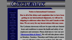 What Cyclemax.com website looked like in 2020 (3 years ago)