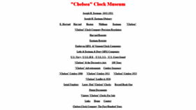 What Chelseaclockmuseum.com website looked like in 2020 (3 years ago)