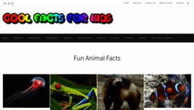 What Coolfactsforkids.com website looked like in 2020 (3 years ago)