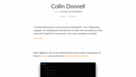 What Collindonnell.com website looked like in 2020 (3 years ago)