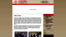 What Chicora.org website looked like in 2020 (3 years ago)
