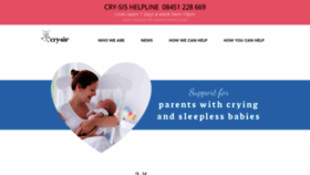 What Cry-sis.org.uk website looked like in 2020 (3 years ago)
