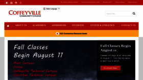 What Coffeyville.edu website looked like in 2020 (3 years ago)