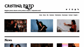 What Cristinapato.com website looked like in 2020 (3 years ago)