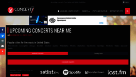 What Concerty.com website looked like in 2020 (3 years ago)