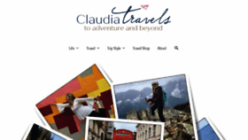What Claudiatravels.com website looked like in 2020 (3 years ago)
