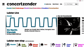 What Concertzender.nl website looked like in 2020 (3 years ago)