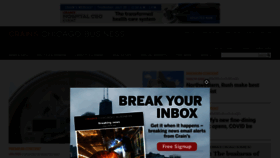 What Crainschicago.com website looked like in 2020 (3 years ago)