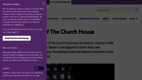 What Churchhouse.org.uk website looked like in 2020 (3 years ago)