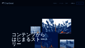 What Chartbeat.jp website looked like in 2020 (3 years ago)