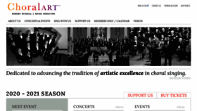What Choralart.org website looked like in 2020 (3 years ago)