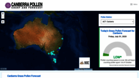 What Canberrapollen.com.au website looked like in 2020 (3 years ago)