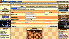 What Chessgames.com website looked like in 2020 (3 years ago)