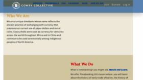 What Cowrycollective.org website looked like in 2020 (3 years ago)