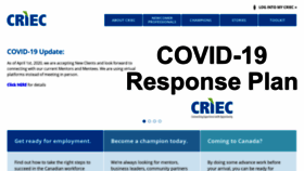 What Criec.ca website looked like in 2020 (3 years ago)