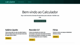 What Calculador.com.br website looked like in 2020 (3 years ago)