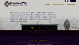 What Canada1914-1945.ca website looked like in 2020 (3 years ago)