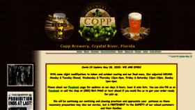 What Coppbrewery.com website looked like in 2020 (3 years ago)