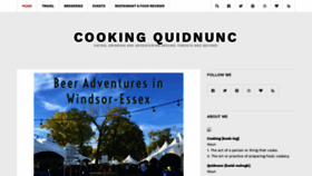 What Cookingquidnunc.com website looked like in 2020 (3 years ago)