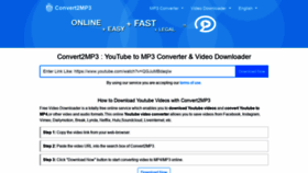 What Convert2mp3s.net website looked like in 2020 (3 years ago)