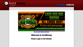 What Cardsnoop.com website looked like in 2020 (3 years ago)
