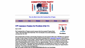 What Constitutionpartyva.com website looked like in 2020 (3 years ago)