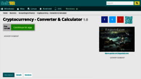 What Cryptocurrency-converter-calculator-ios.soft112.com website looked like in 2020 (3 years ago)