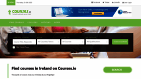 What Courses.ie website looked like in 2020 (3 years ago)
