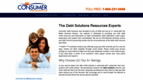What Consumerdebtsolutions.net website looked like in 2020 (3 years ago)
