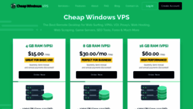What Cheapwindowsvps.com website looked like in 2020 (3 years ago)