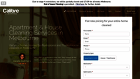 What Calibrecleaning.com.au website looked like in 2020 (5 years ago)