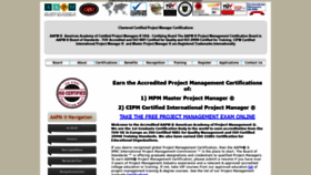 What Certifiedprojectmanager.org website looked like in 2020 (3 years ago)