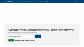 What Cubestat.pl website looked like in 2020 (3 years ago)