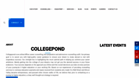 What Collegepond.com website looked like in 2020 (3 years ago)