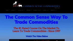 What Commonsensecommodities.com website looked like in 2020 (3 years ago)