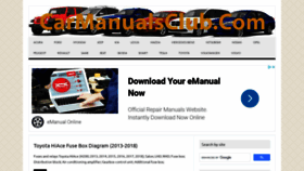 What Carmanualsclub.com website looked like in 2020 (5 years ago)