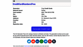 What Creditcardnumbersfree.com website looked like in 2020 (3 years ago)