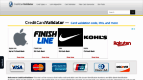 What Creditcardvalidator.org website looked like in 2020 (3 years ago)