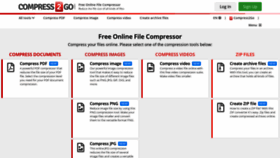 What Compress2go.com website looked like in 2020 (3 years ago)
