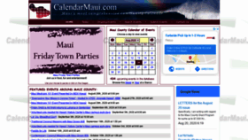 What Calendarmaui.com website looked like in 2020 (4 years ago)